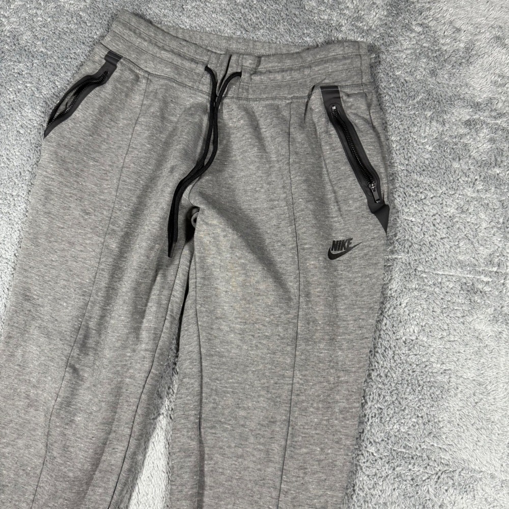 Nike Tech Fleece Jogger Pants Zip‎ Pockets Drawstrings Gray Womens Size Medium